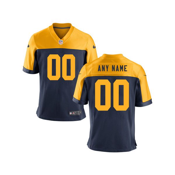 Youth Green Bay Packers Nike Navy Custom Throwback Game NFL Jersey
